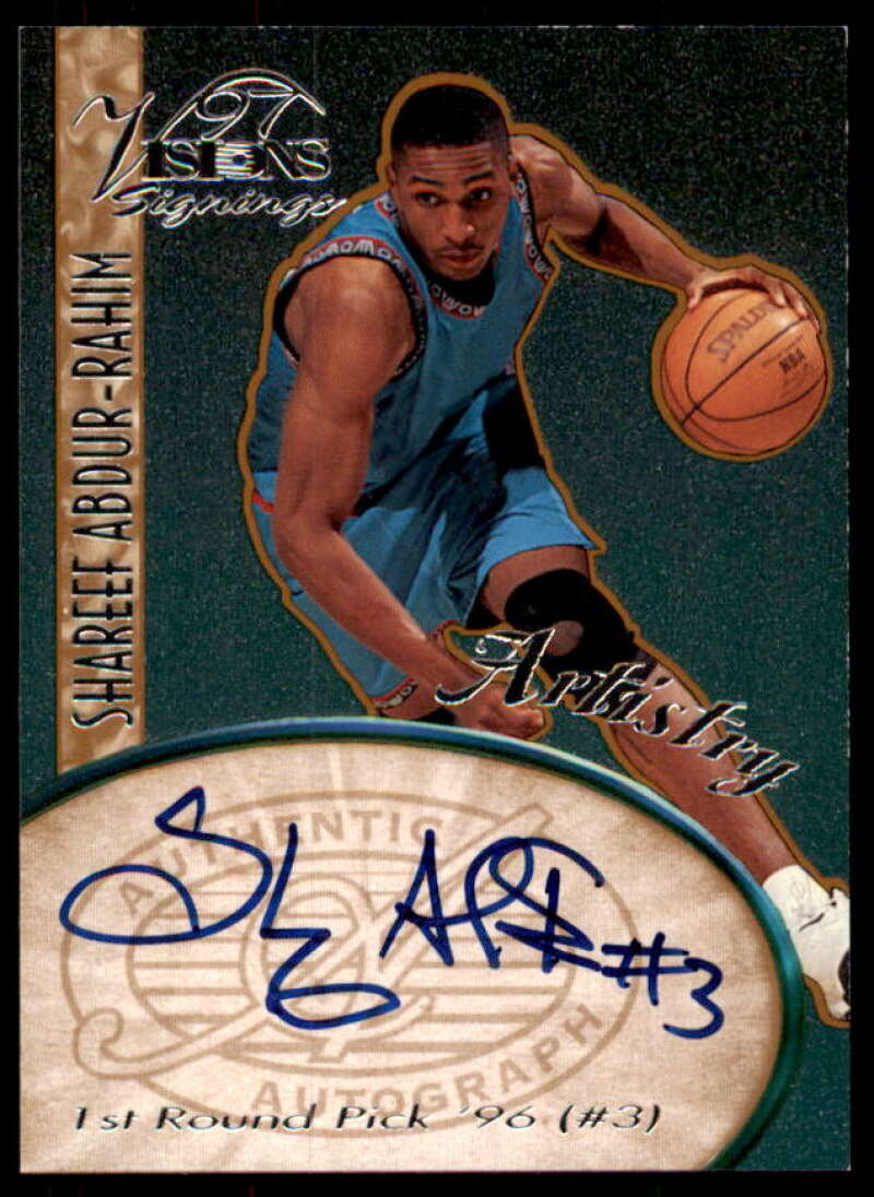 Shareef Abdur-Rahim Card 1997 Visions Signings Artistry Autographs #A4  Image 1