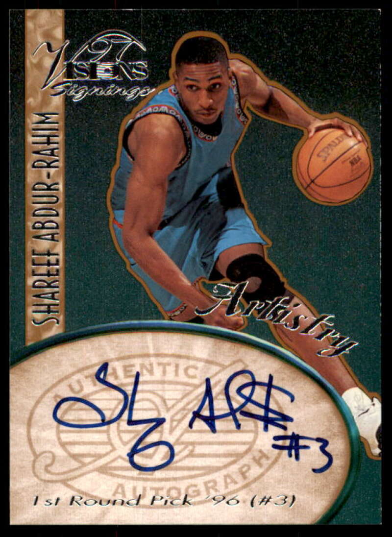 Shareef Abdur-Rahim Card 1997 Visions Signings Artistry Autographs #A4  Image 1