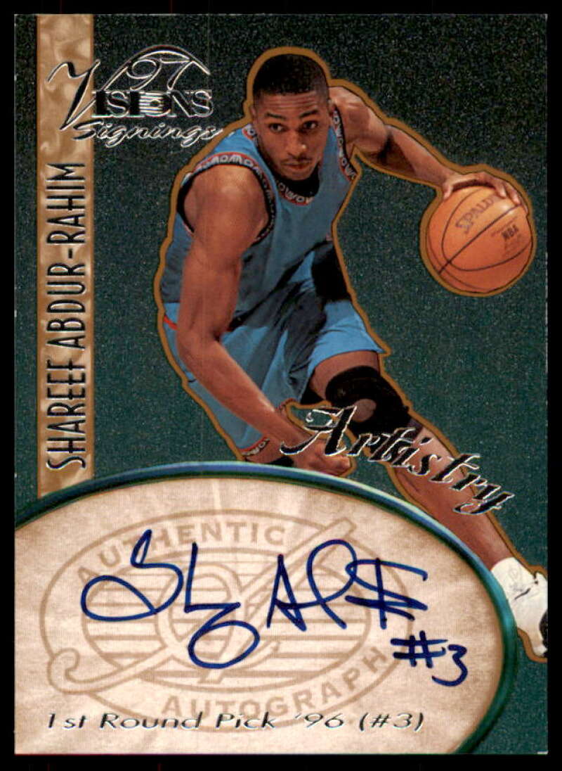 Shareef Abdur-Rahim Card 1997 Visions Signings Artistry Autographs #A4  Image 1