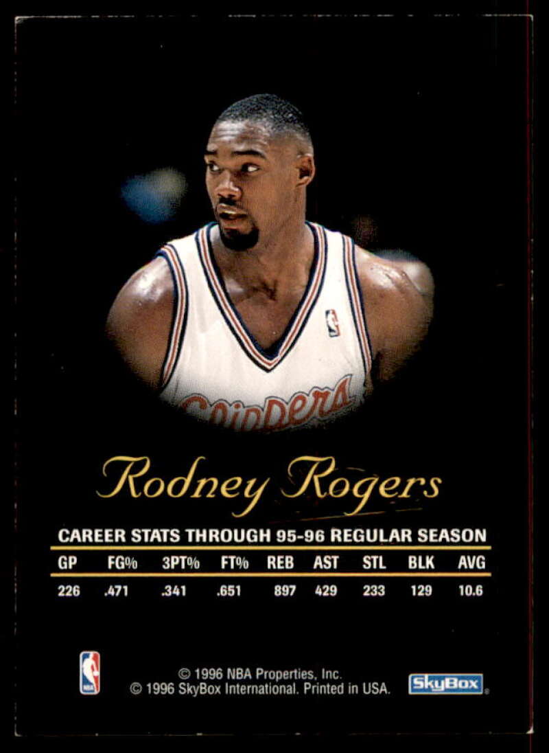 Rodney Rogers Card 1996-97 SkyBox Premium Autographics #71  Image 2