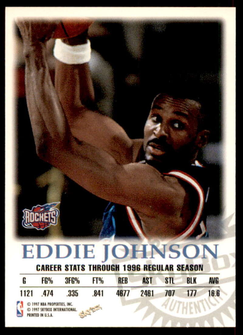 Eddie Johnson Card 1997-98 SkyBox Premium Autographics #56  Image 2