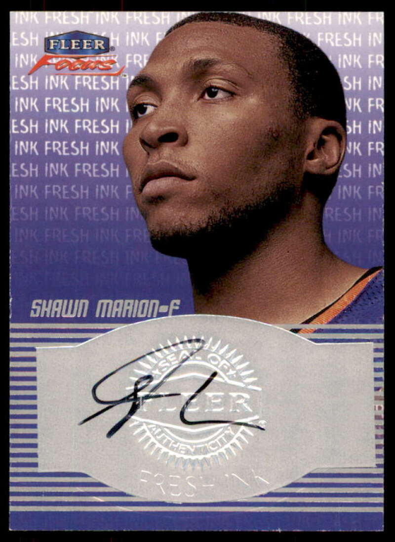 Shawn Marion Rookie Card 1999-00 Fleer Focus Fresh Ink #15  Image 1