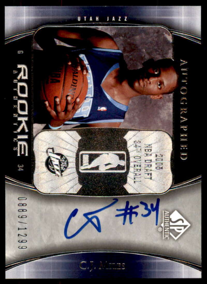 C.J. Miles AU Rookie Card 2005-06 SP Authentic #124  Image 1