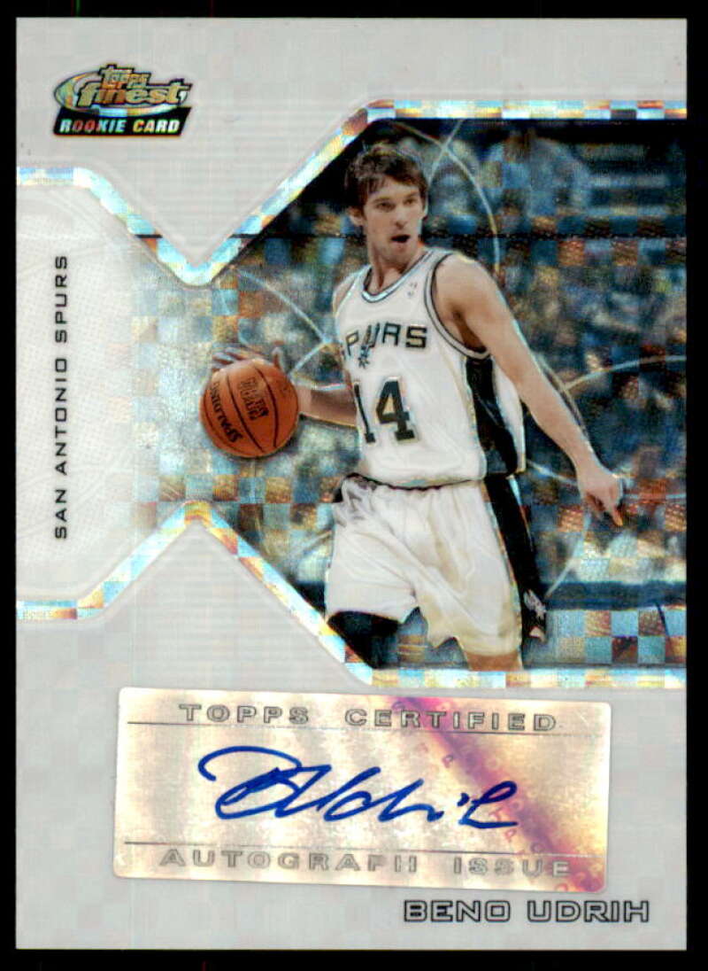 Beno Udrih AU Rookie Card 2004-05 Finest X-Fractors #186  Image 1