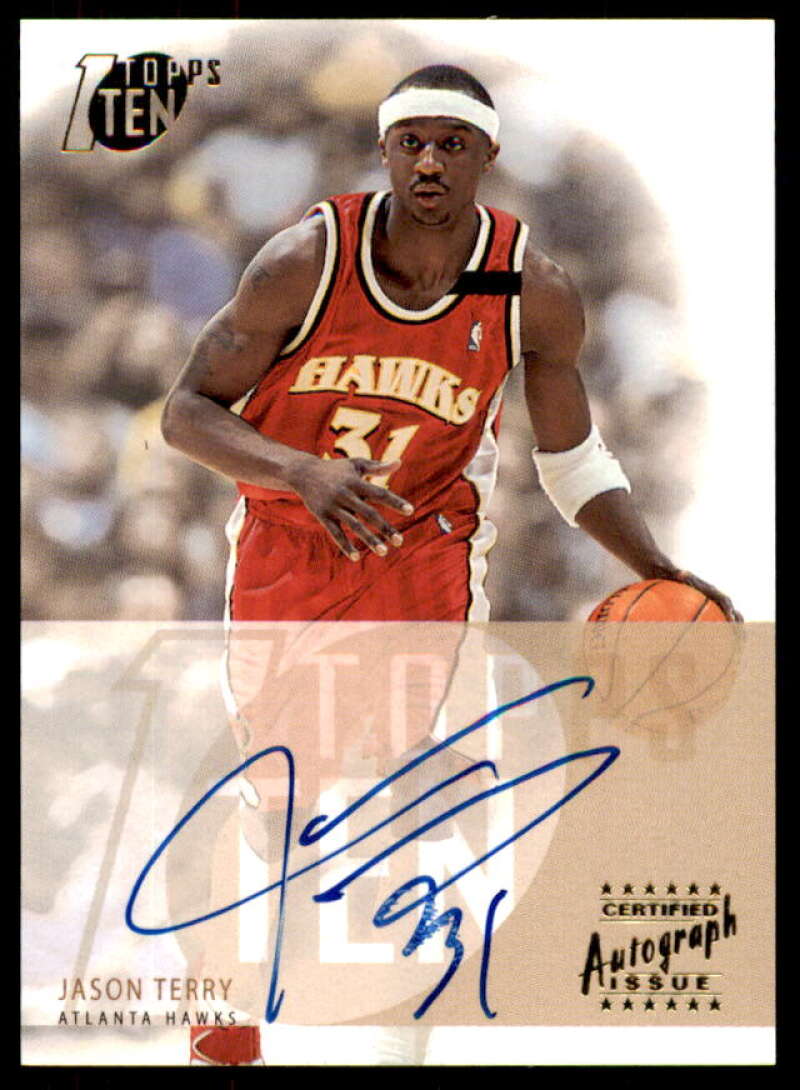 Jason Terry D Card 2002-03 Topps Ten Autographs #TAJT  Image 1