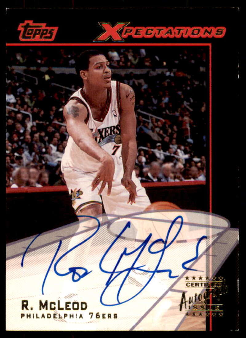 Roshown McLeod Card 2001-02 Topps Xpectations Autographs #TXARM  Image 1