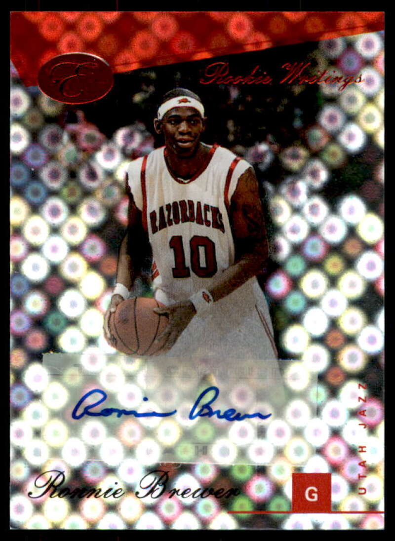 Ronnie Brewer Card 2006-07 Bowman Elevation Rookie Writing Autographs Red #RB  Image 1