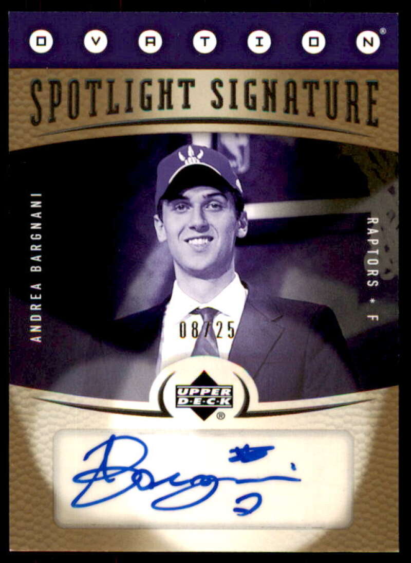 Andrea Bargnani SP Rookie 2006-07 Upper Deck Ovation Spotlight Signature #AN  Image 1