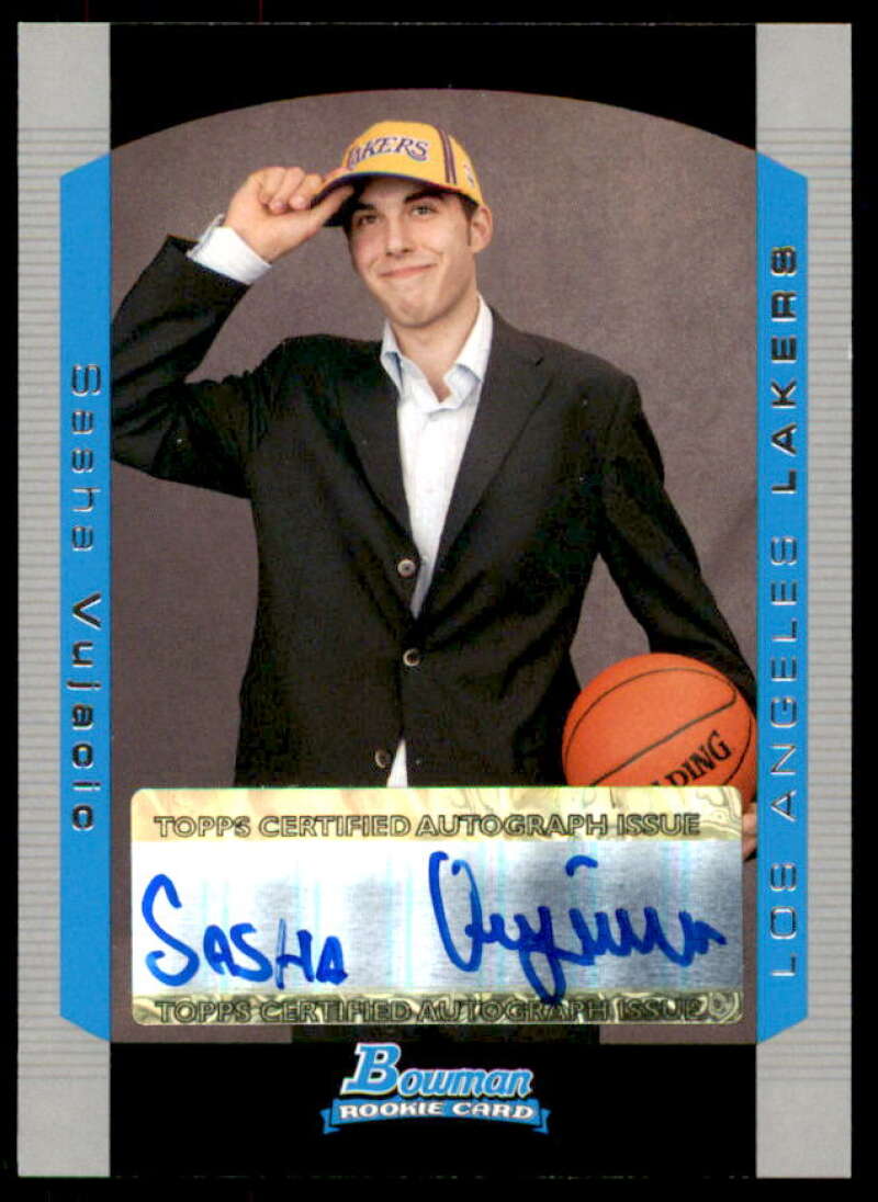 Sasha Vujacic AU Rookie Card 2004-05 Bowman #154  Image 1