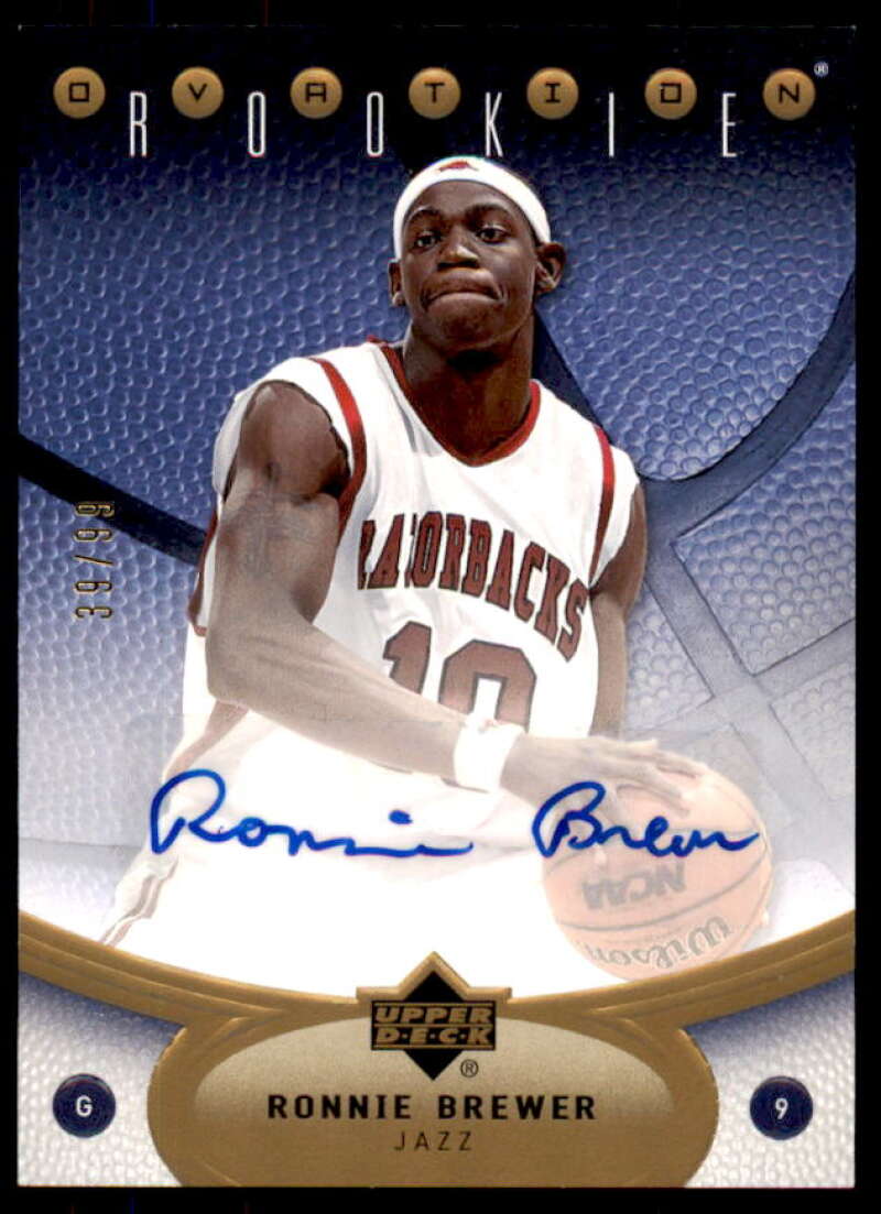 Ronnie Brewer AU Rookie Card 2006-07 Upper Deck Ovation Gold #101  Image 1