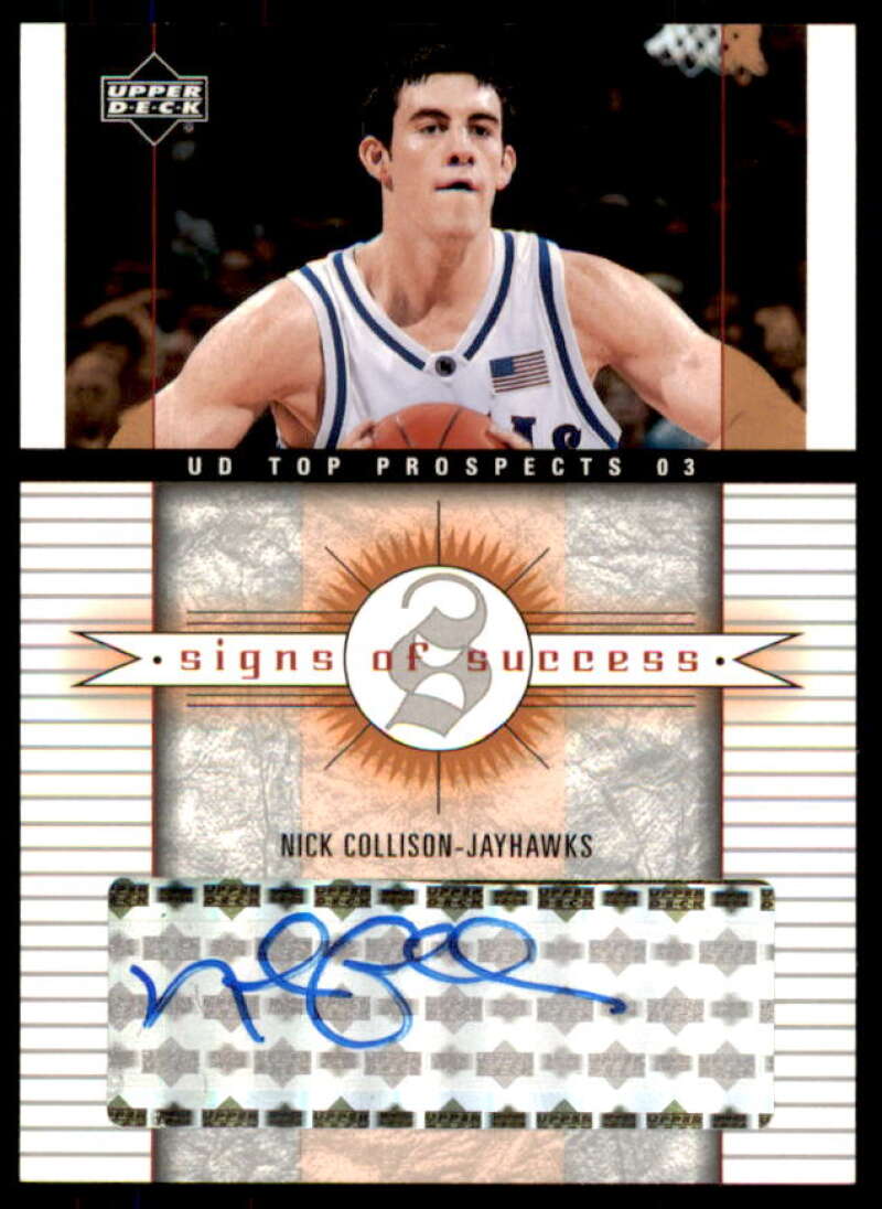 Nick Collison Rookie Card 2003-04 UD Top Prospects Signs of Success #SSNC  Image 1