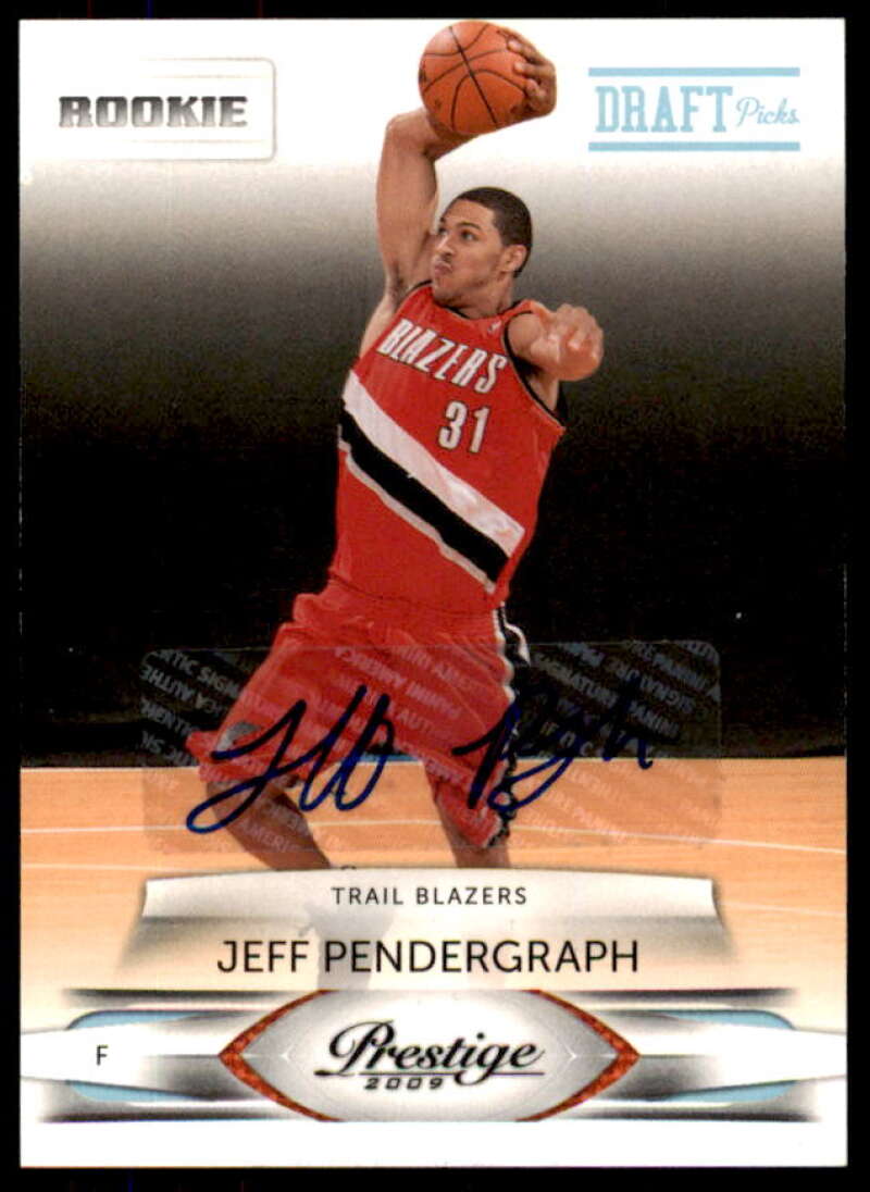 Jeff Pendergraph Rookie 2009-10 Prestige Draft Picks Light Blue Autographs #231  Image 1