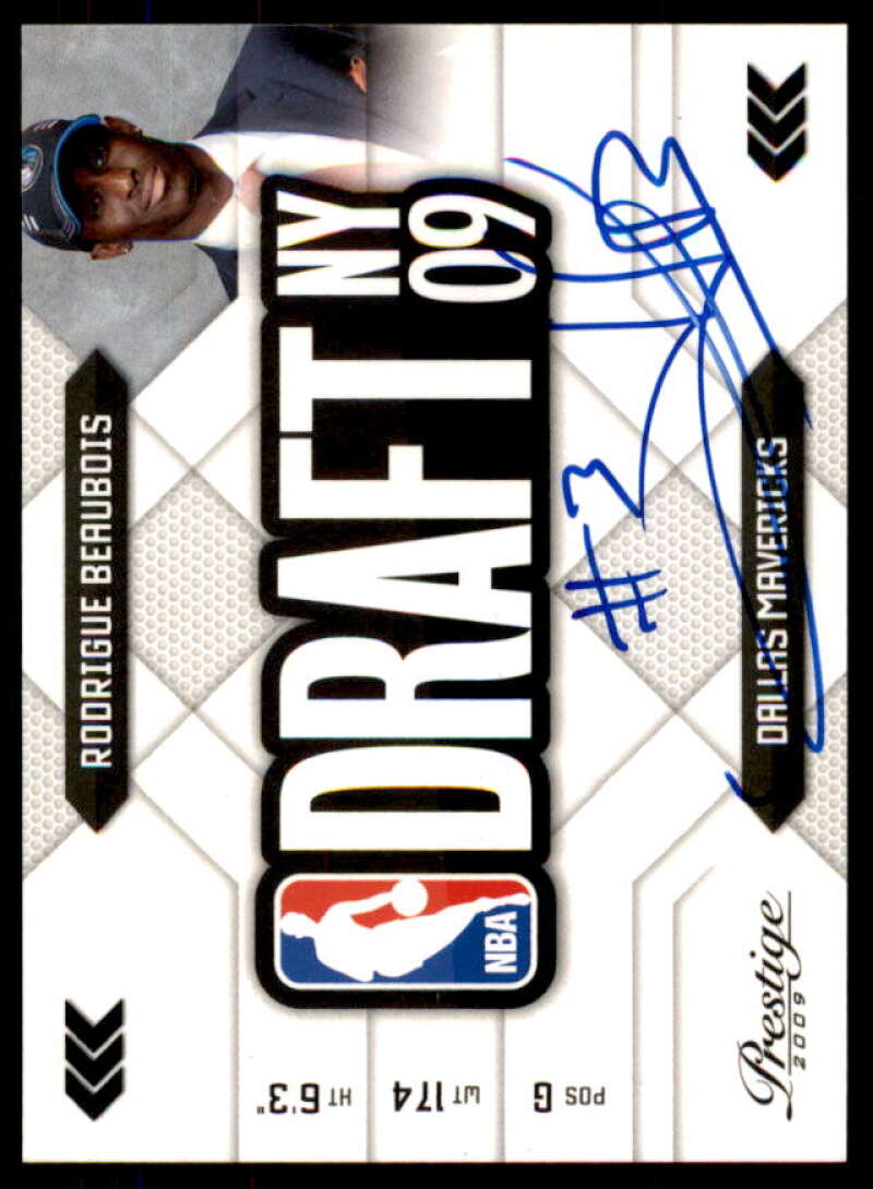 Rodrigue Beaubois Rookie Card 2009-10 Prestige NBA Draft Class Autographs #5  Image 1