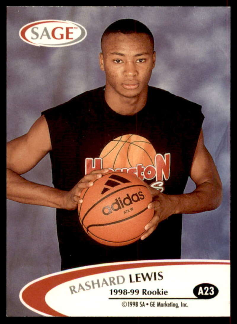 Rashard Lewis Rookie Card 1998 SAGE Autographs Bronze #A23  Image 2