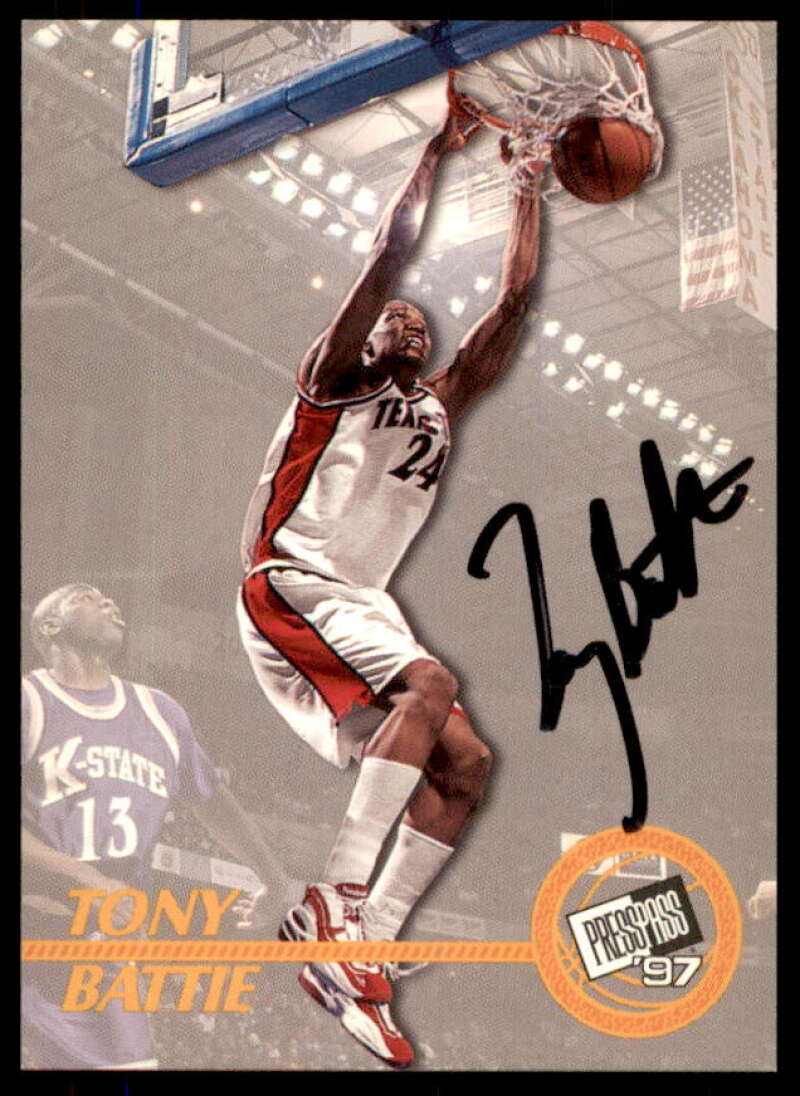 Tony Battie Rookie Card 1997 Press Pass Autographs #2  Image 1