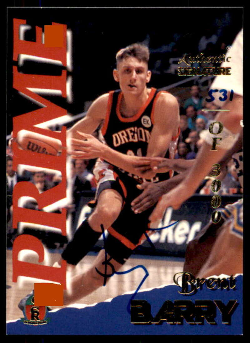 Brent Barry Rookie Card 1995 Signature Rookies Prime Signatures #3  Image 1