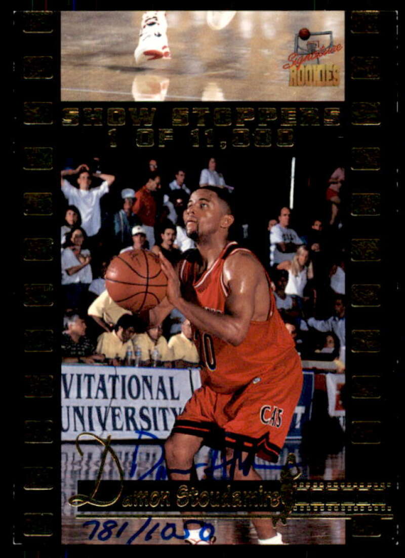 Damon Stoudamire 1995 Signature Rookies Draft Day Show Stoppers Signatures #D2  Image 1