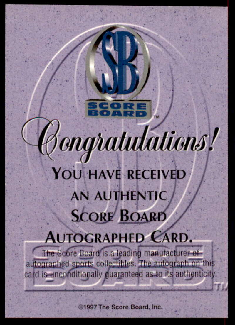 Brevin Knight Rookie Card 1997 Score Board Autographed BK Gold Autographs #32  Image 2