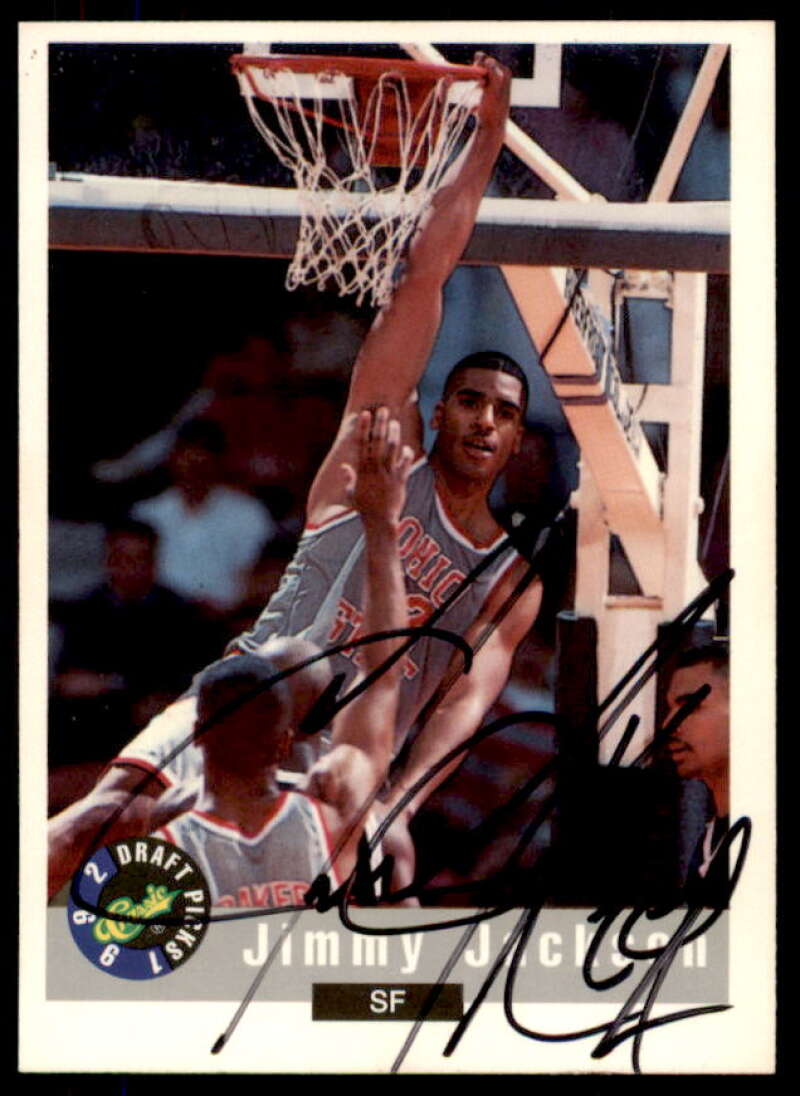 Jimmy Jackson In Person Autograph Rookie Card 1992 Classic Draft Pick #NNO  Image 1