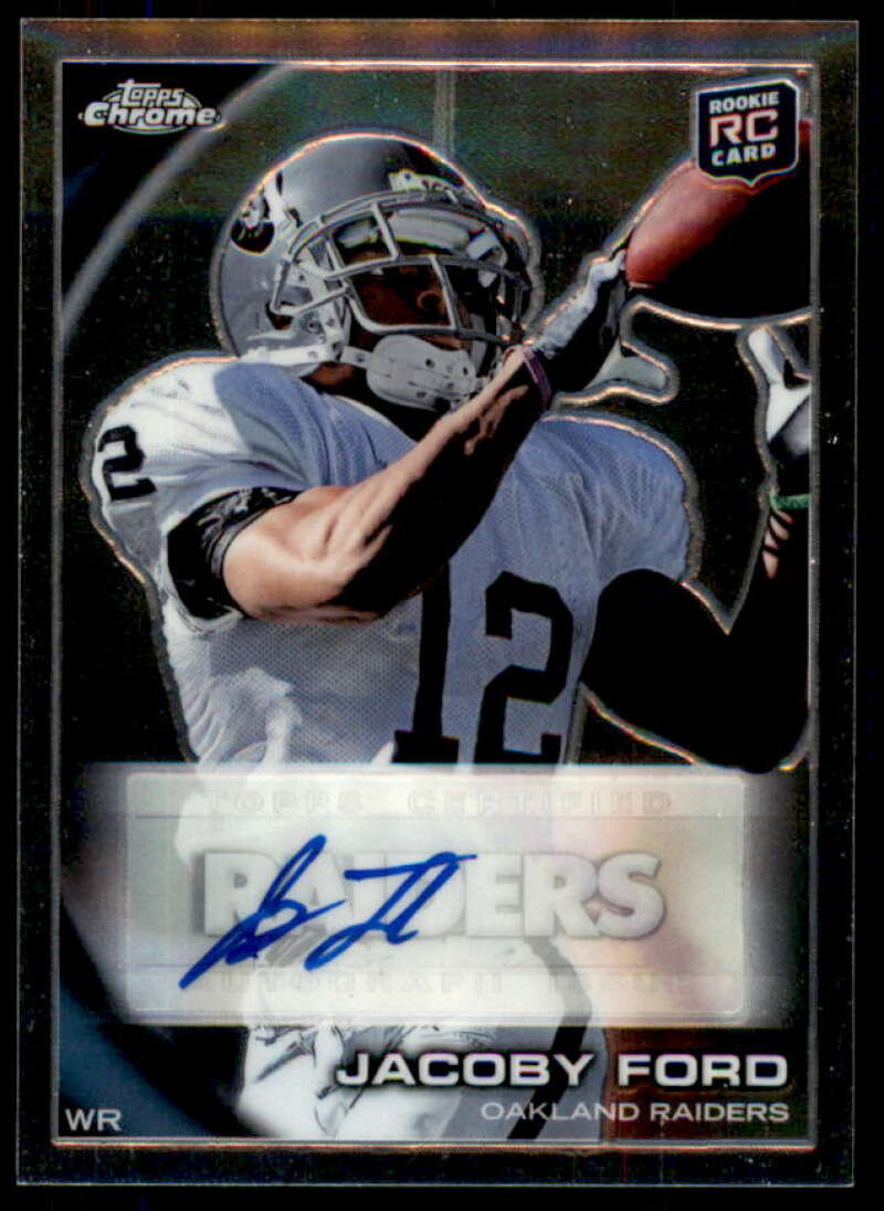 Jacoby Ford Rookie Card 2010 Topps Chrome Rookie Autographs #C148  Image 1