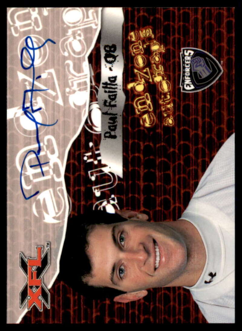 Paul Failla Card 2001 Topps XFL Endzone Autographs #15  Image 1