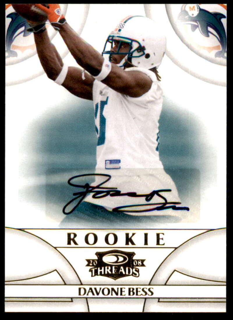 Davone Bess AU/999 Rookie Card 2008 Donruss Threads #175 –