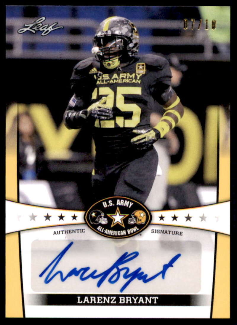 Larenz Bryant Rookie Card 2013 Leaf Army All-American Bowl Gold #BALB1  Image 1