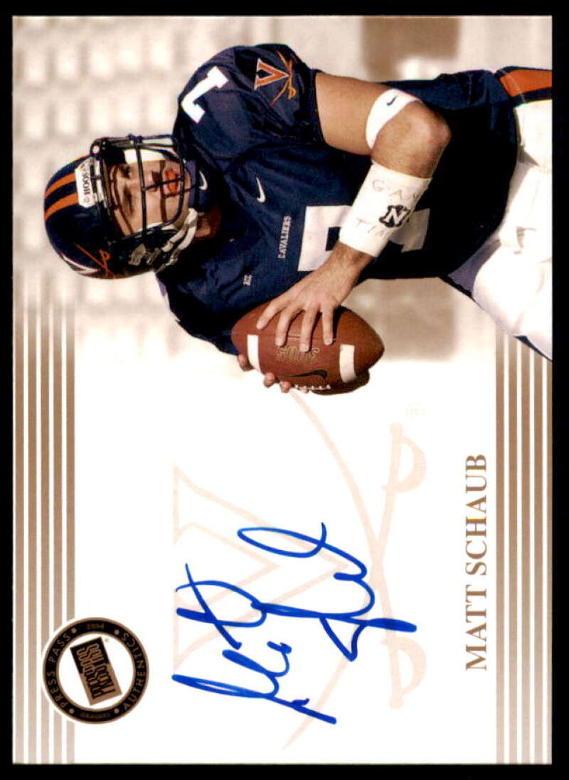 Matt Schaub Rookie Card 2004 Press Pass Autographs Bronze #38  Image 1