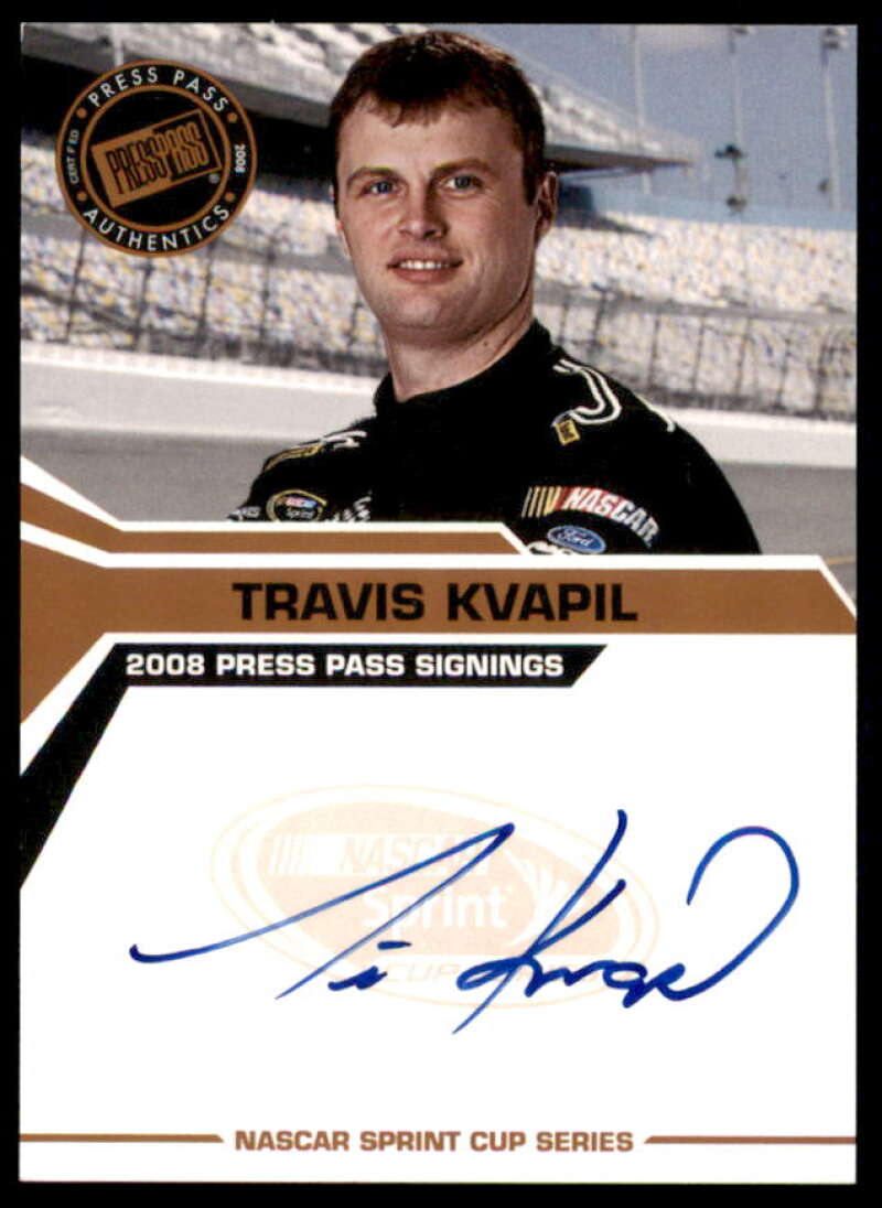 Travis Kvapil Card 2008 Press Pass Signings #35  Image 1