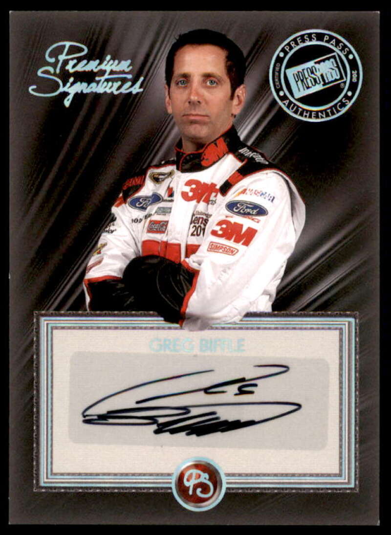 Greg Biffle Card 2010 Press Pass Premium Signatures #PSGB  Image 1