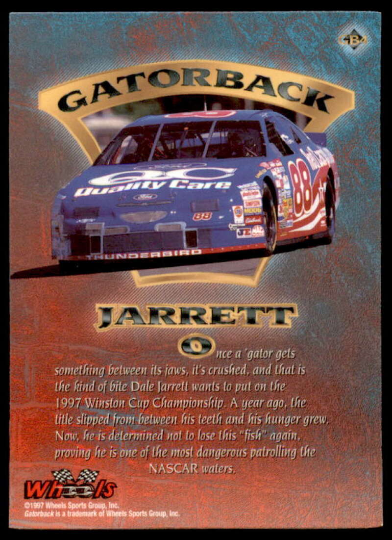 Dale Jarrett Card 1997 Predator Gatorback #GB4  Image 2