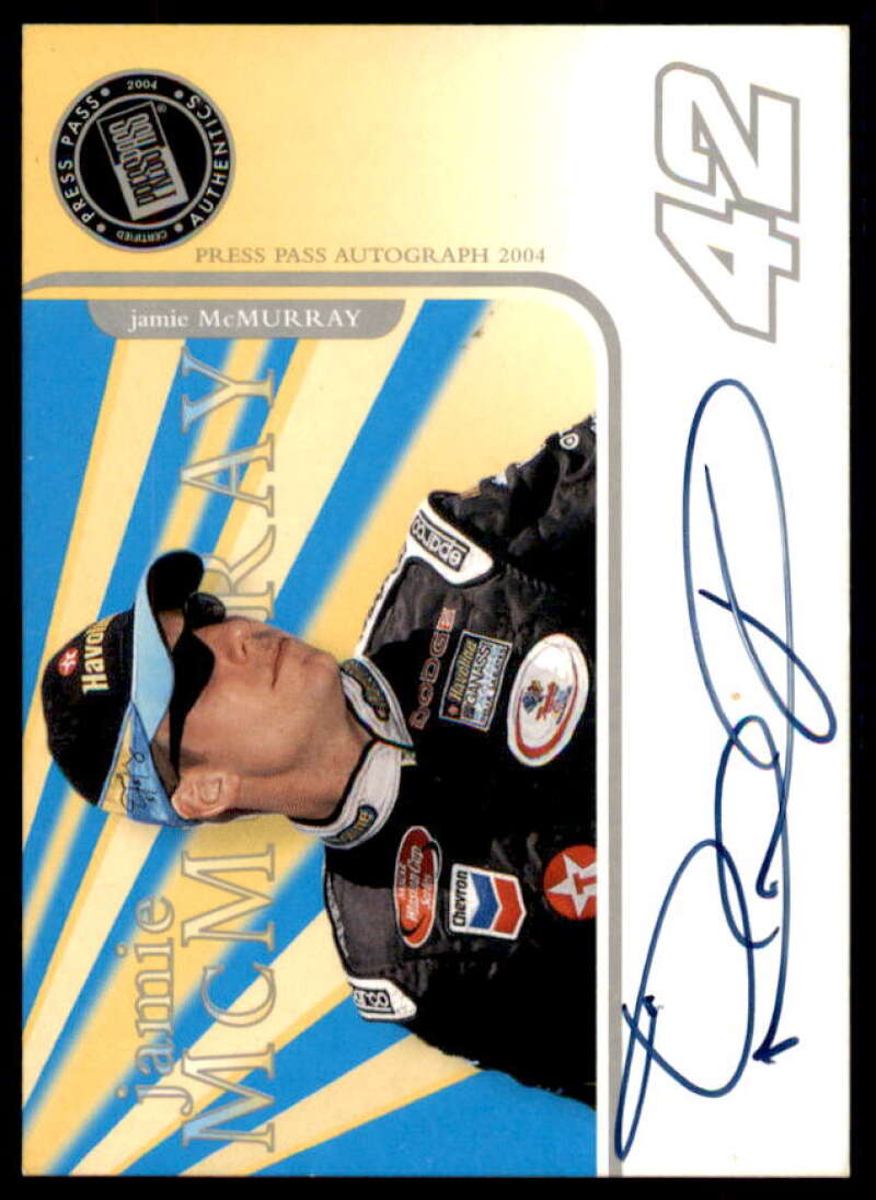 Jamie McMurray Card 2003 Press Pass Autographs #NNO  Image 1