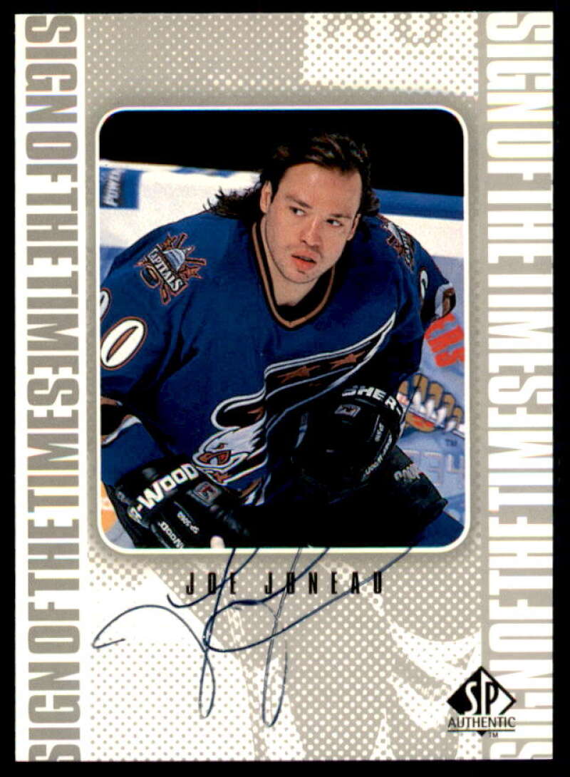 Joe Juneau Card 1998-99 SP Authentic Sign of the Times #JJ  Image 1