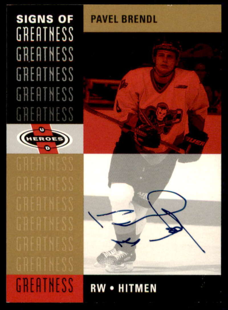 Pavel Brendl Card 2000-01 Upper Deck Heroes Signs of Greatness #PA  Image 1