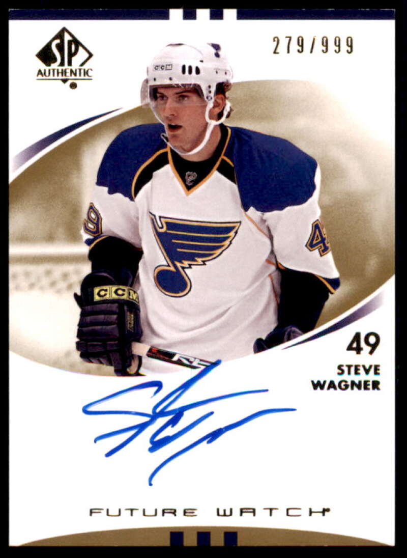 Steve Wagner AU Rookie Card 2007-08 SP Authentic #244  Image 1