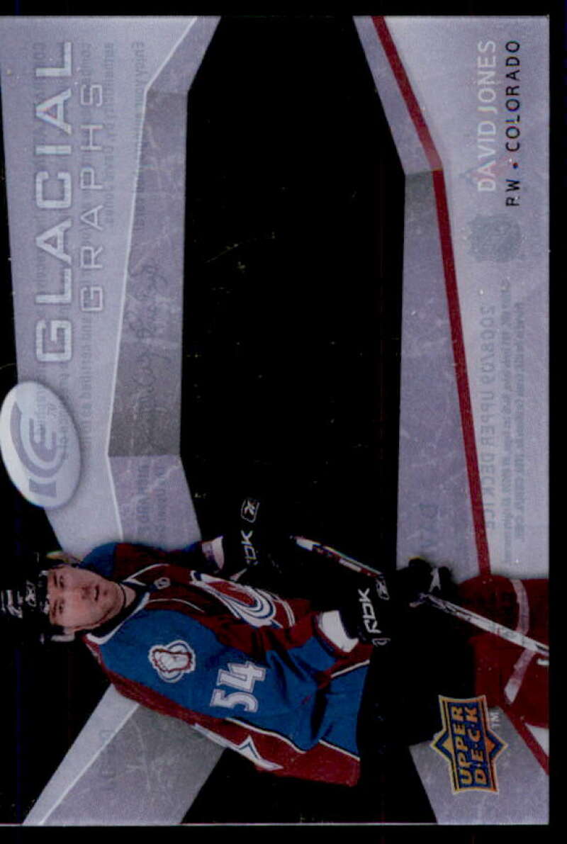 David Jones Card 2008-09 Upper Deck Ice Glacial Graphs #GGDJ  Image 1