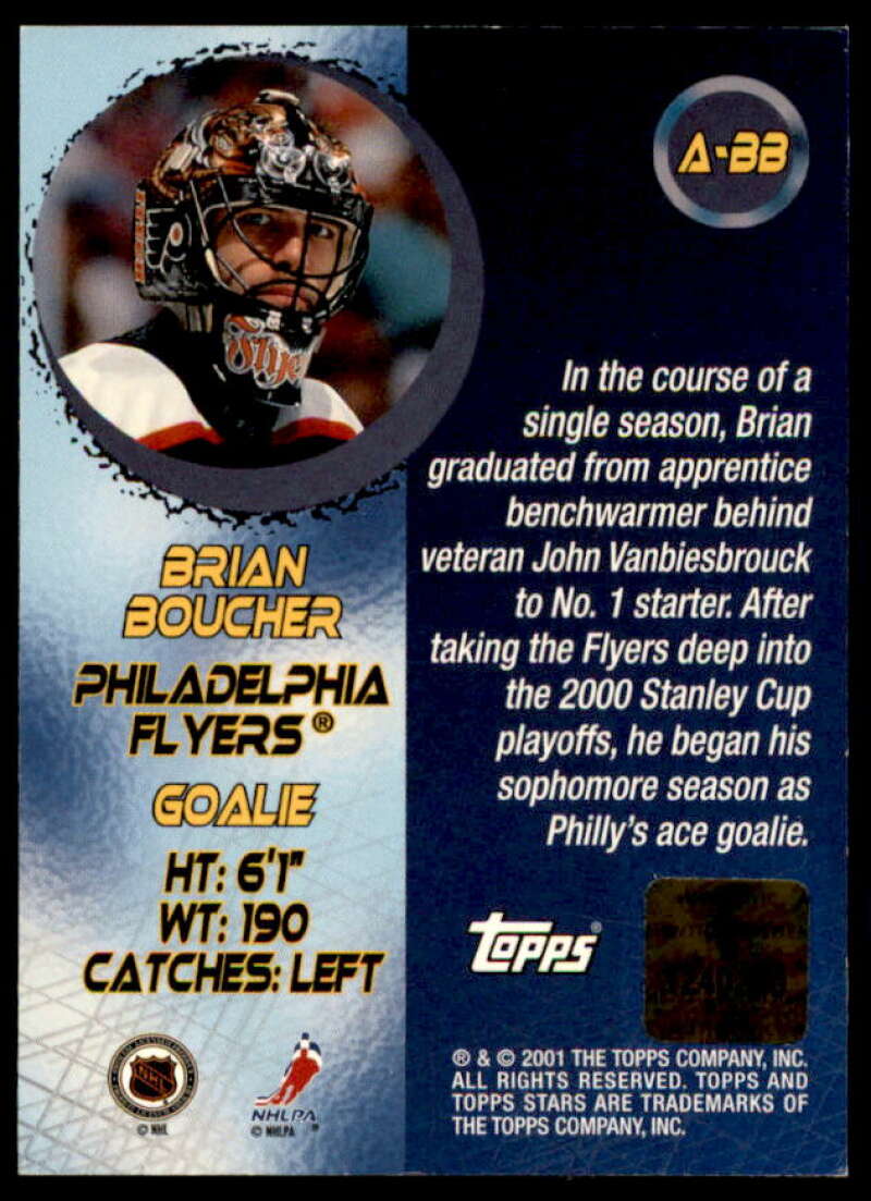 Brian Boucher Card 2000-01 Topps Stars Autographs #ABB  Image 2