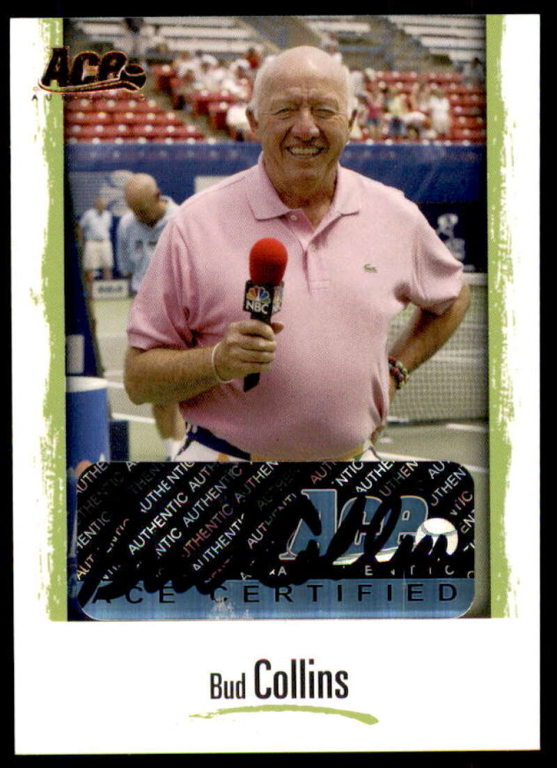 Bud Collins Card 2008 Ace Authentic Grand Slam Legends Autographs Bronze #L5  Image 1