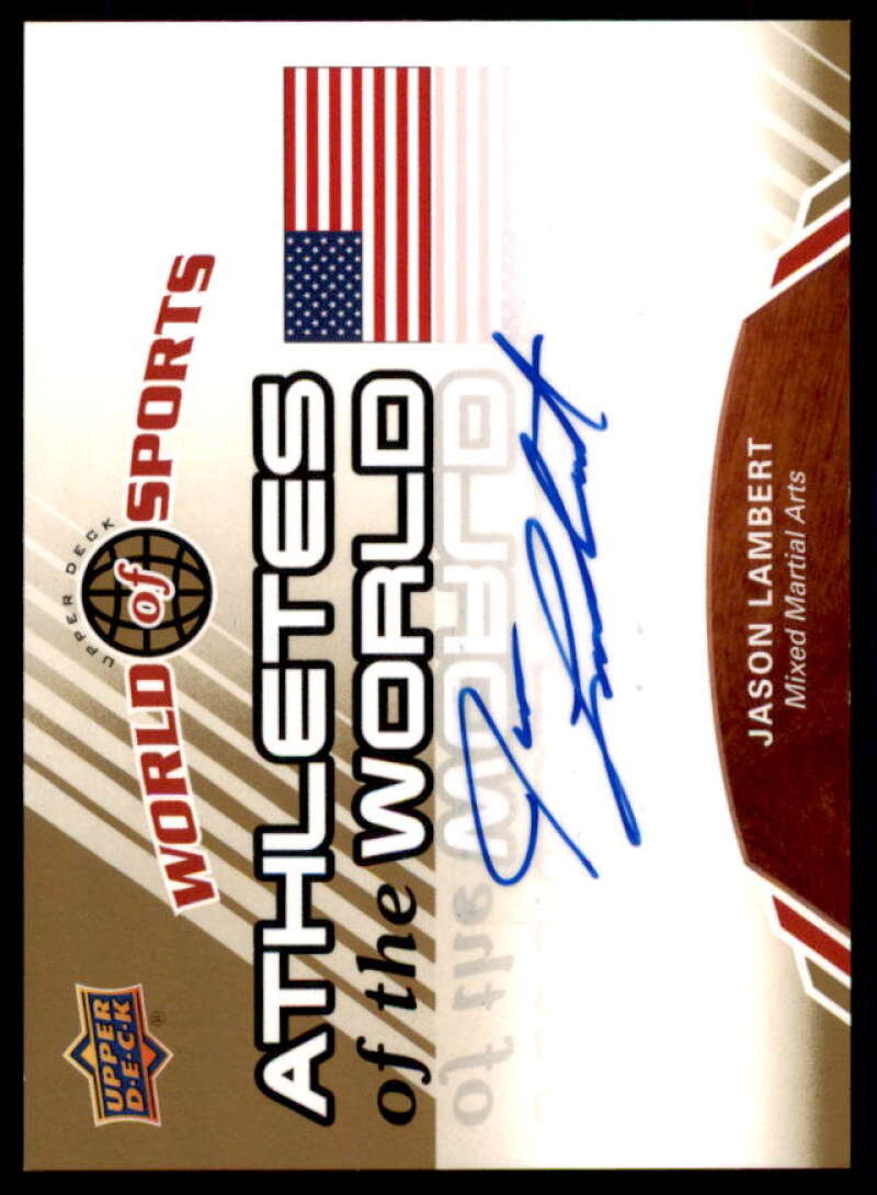 Jason Lambert Card 2010 World of Sports Athletes of the World Autographs #AW69  Image 1