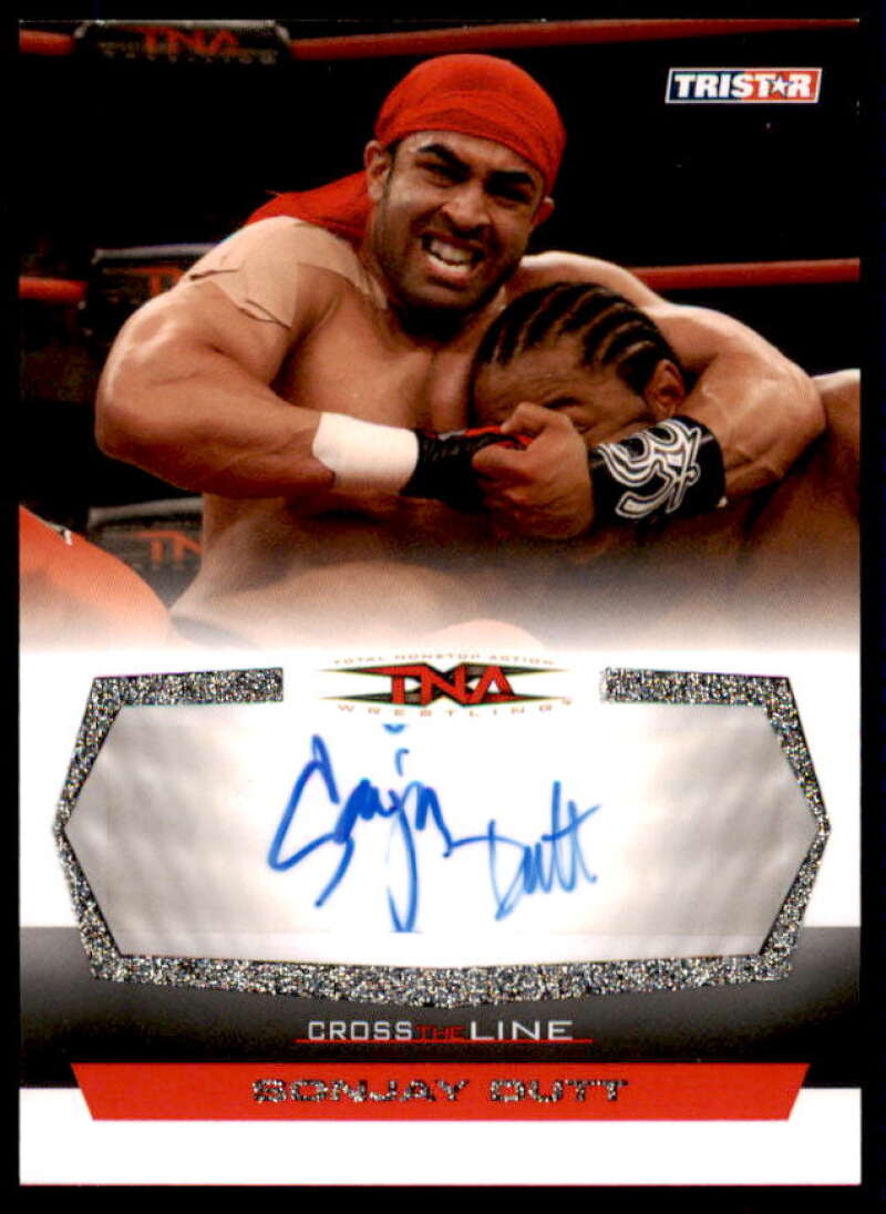 Sonjay Dutt Card 2008 TRISTAR TNA Cross the Line Autographs Silver #CSD  Image 1