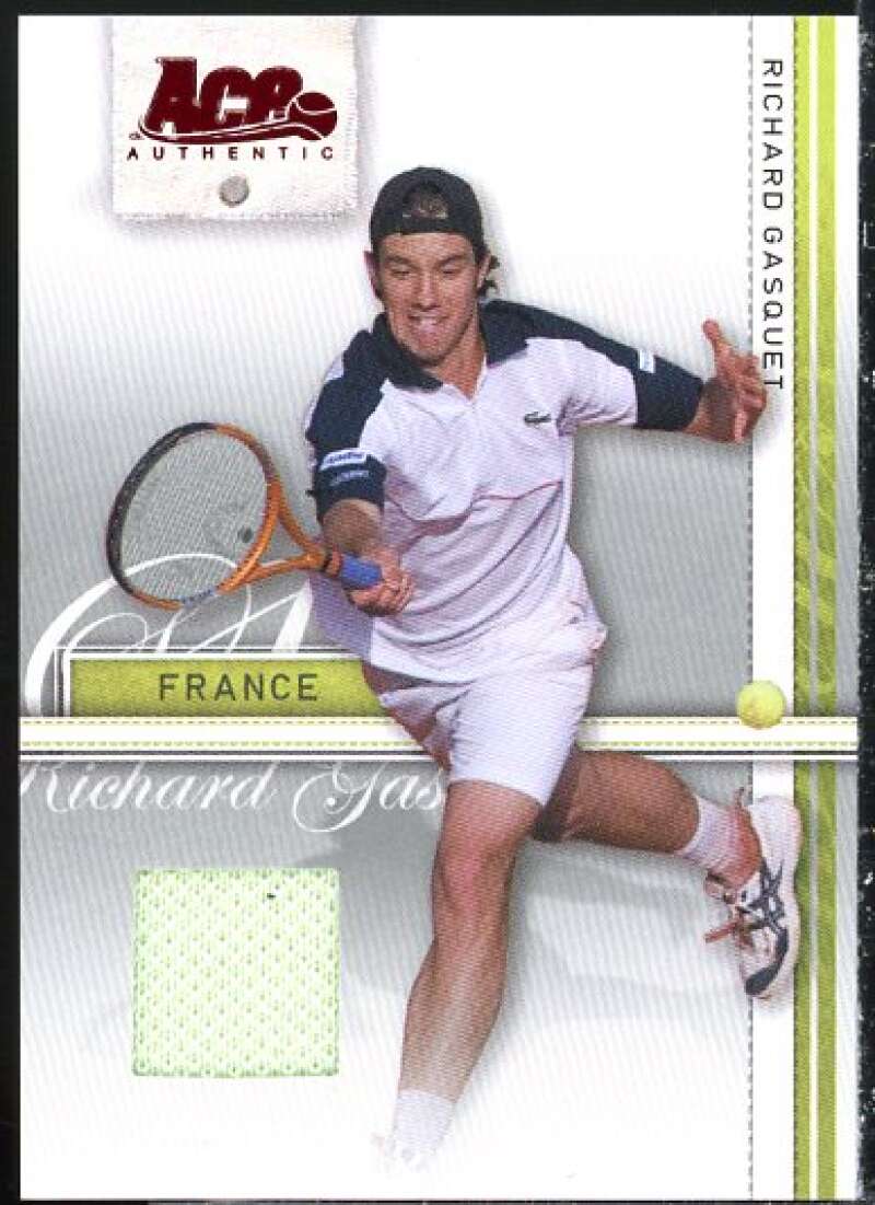 Richard Gasquet Card 2007 Ace Authentic Straight Sets Materials #32  Image 1