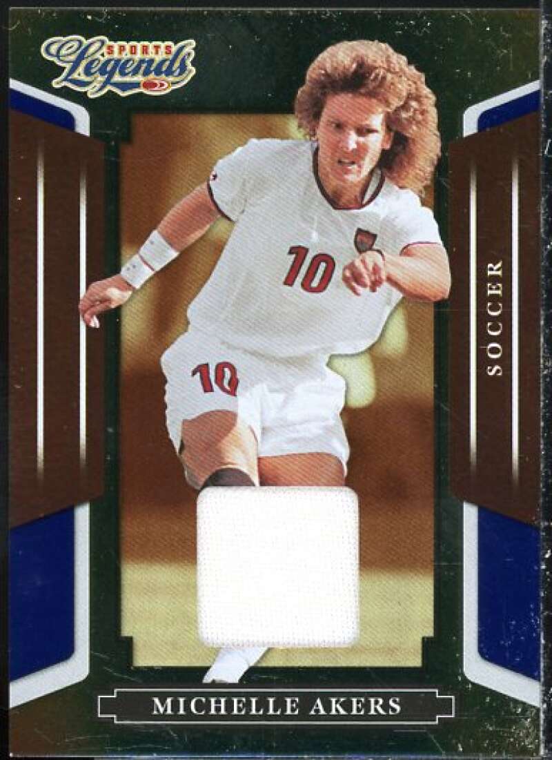 Michelle Akers Card 2008 Donruss Sports Legends Materials Mirror Blue #33  Image 1