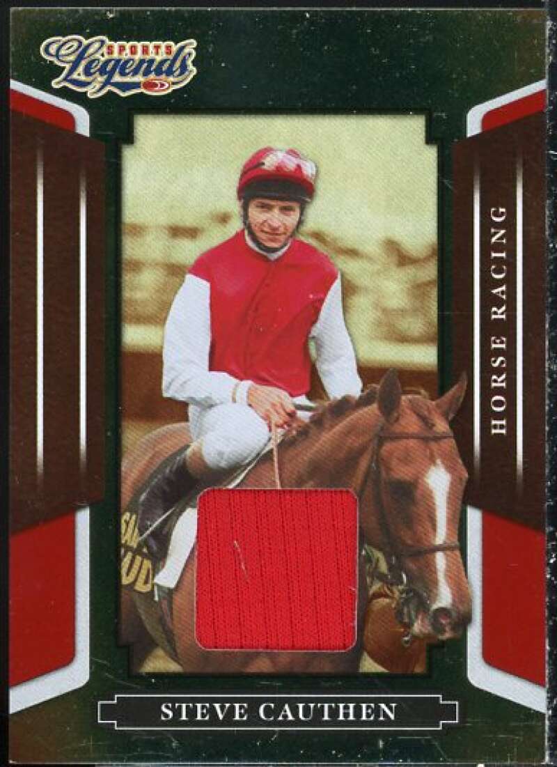 Steve Cauthen Silks Card 2008 Donruss Sports Legends Materials Mirror Red #106  Image 1