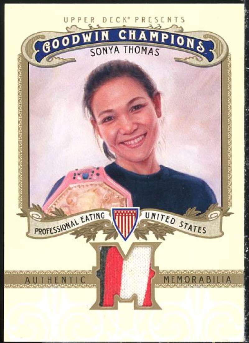 Sonya Thomas Card 2012 Upper Deck Goodwin Champions Memorabilia #MST  Image 1