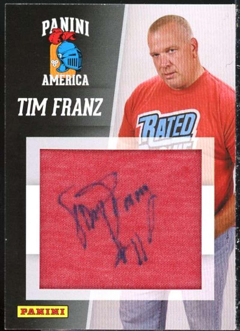 Tim Franz 2013 Panini National Convention Employee Memorabilia Autographs #TT  Image 1