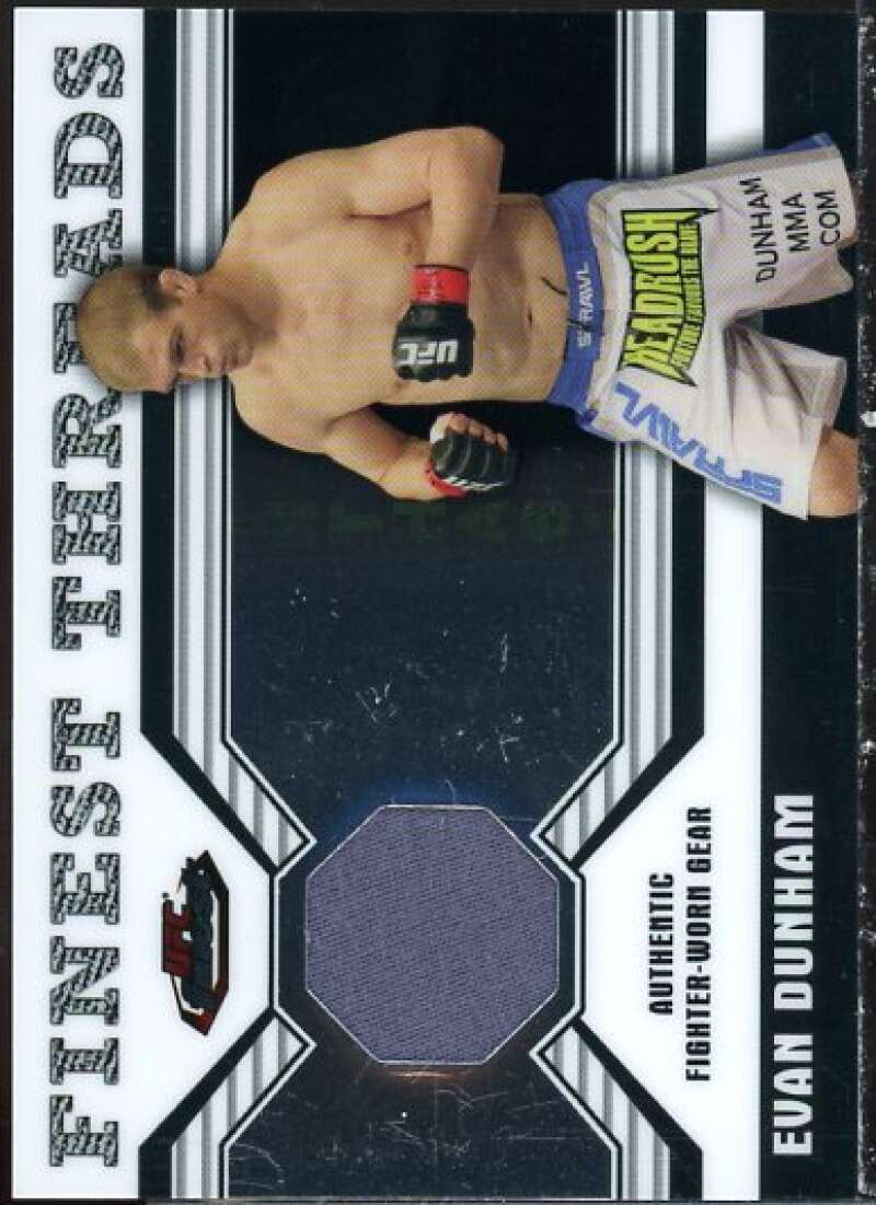 Evan Dunham Card 2011 Finest UFC Finest Threads Fighter Relics #RED  Image 1