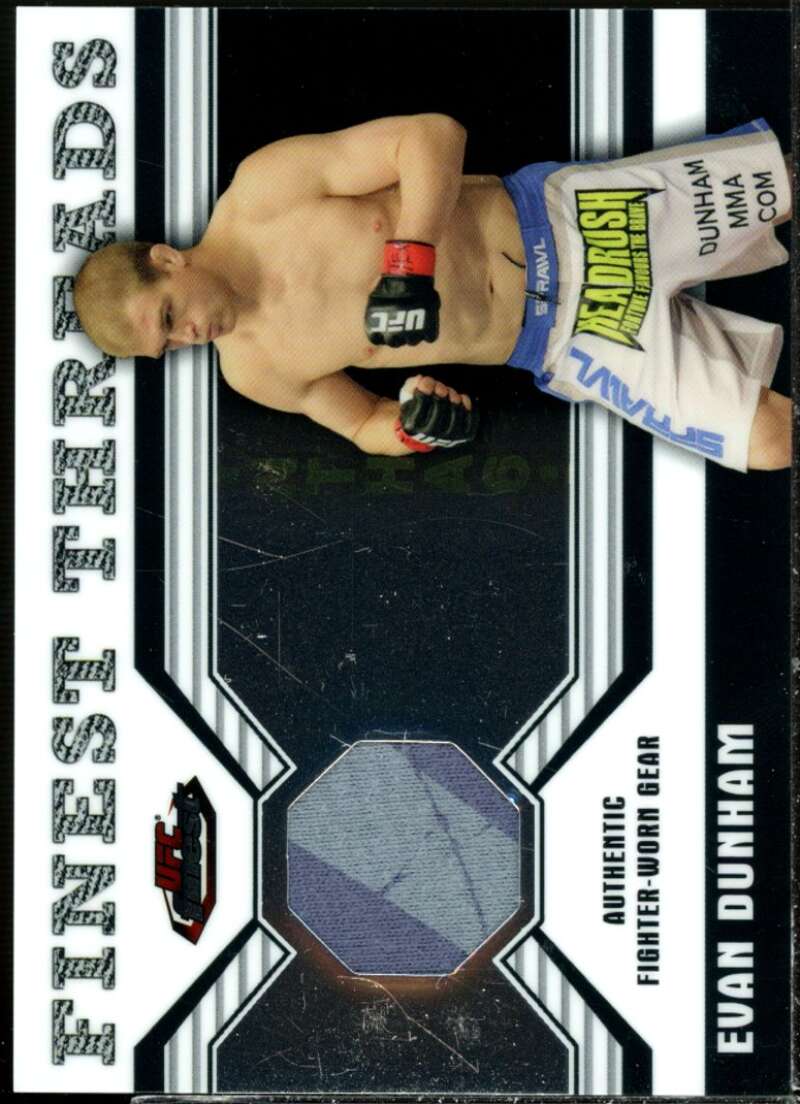 Evan Dunham Card 2011 Finest UFC Finest Threads Fighter Relics #RED  Image 1