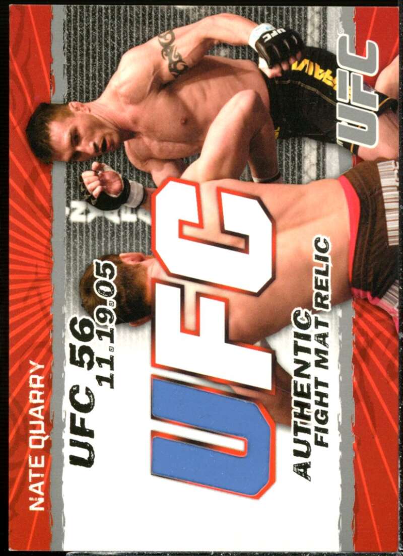 Nate Quarry Card 2009 Topps UFC Fight Mat Relics #FMNQ  Image 1