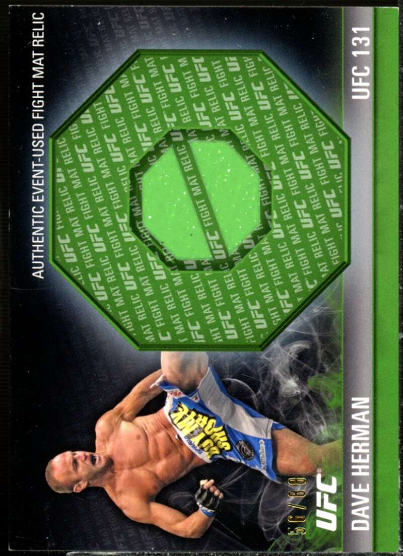 Dave Herman Card 2012 Topps UFC Knockout Fight Mat Relics Green #FMDH  Image 1