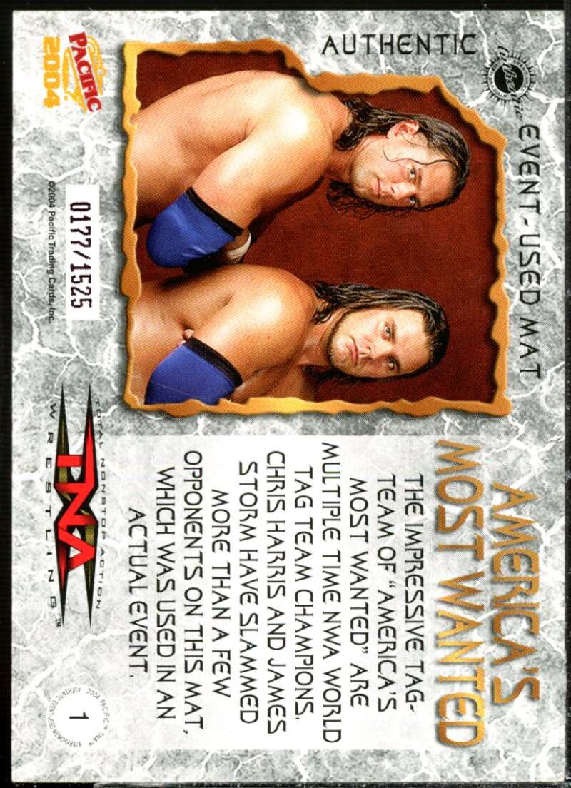 America's Most Wanted Card 2004 Pacific TNA Event-Used #1  Image 2